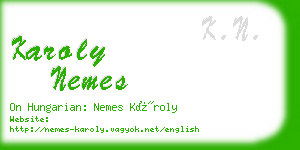 karoly nemes business card